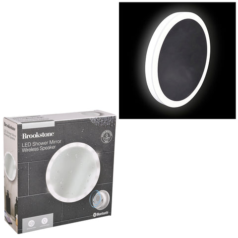 Brookstone LED Shower Mirror Speaker