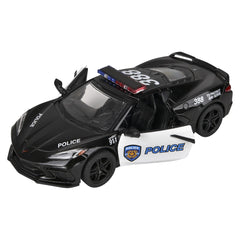5" Diecast Pull Back 2021 Police Corvette LLB kids toys