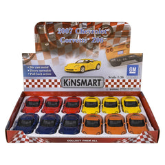 5" Diecast Pull Back 2007 Chevrolet Corvette Z06  kids toys