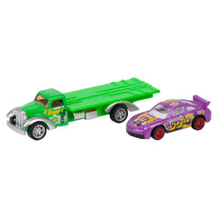 5" Die Cast Style Racer Car Carrier - LLB Toys