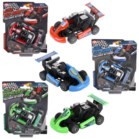 3.5" Diecast Pull Back Go-Kart - LLB Toys
