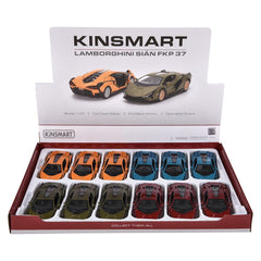 5" Diecast Pull Back Lamborghini Sian Fkp 37