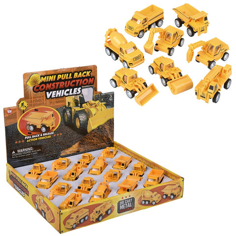 2.5" MINI DIE-CAST  CONSTRUCTION VEHICLES  Car - LLB Toys