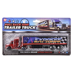 8.5" PULL BACK SEMI TRAILER TRUCK LLB Car Toys
