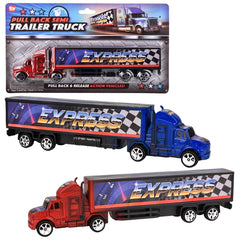 8.5" PULL BACK SEMI TRAILER TRUCK LLB Car Toys