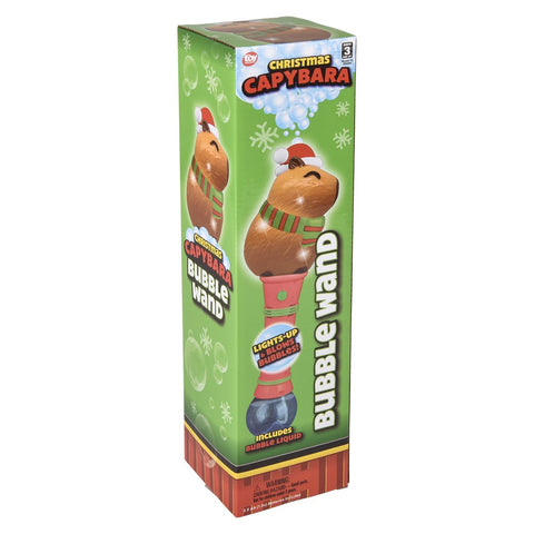 Light-Up Christmas Capybara Bubble Wand 13" - LLB Toys