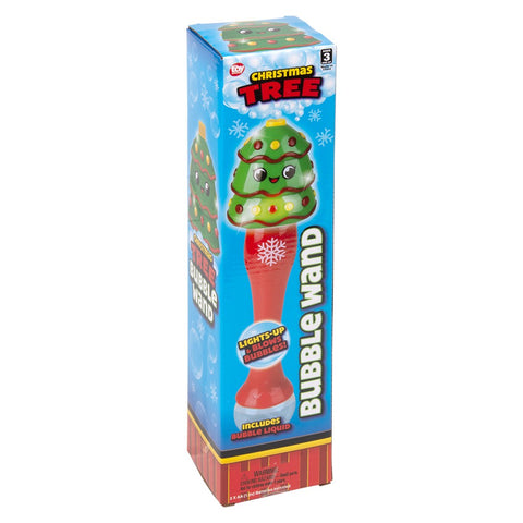 Light-Up Christmas Tree Bubble Wand 13.5" - LLB Toys