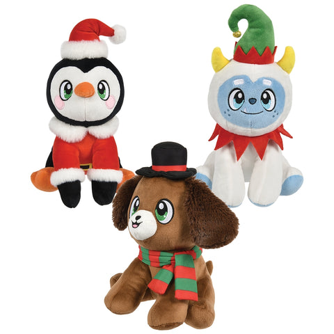 10" Dressed Christmas Plush Assortment