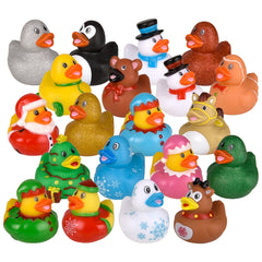 2" Christmas Mega Rubber Ducky Assortment 500ct