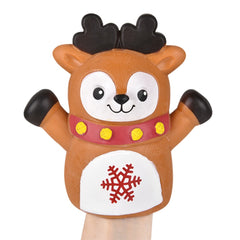 6" Reindeer Stretchy Hand Puppet 12ct LLB Puppets
