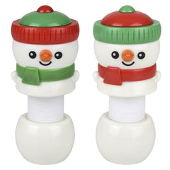 7.5" Snowman Fidget Pop Tube 12ct LLB Fidget Toys