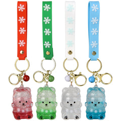2.33" Christmas Liquid Bear Wristlet Clip On - LLB Toys