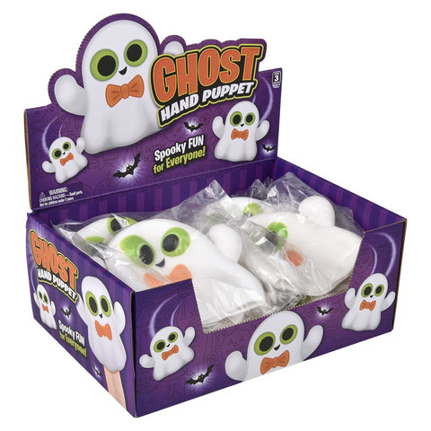 6" Ghost Stretchy Hand Puppet 12ct- LLB Toys