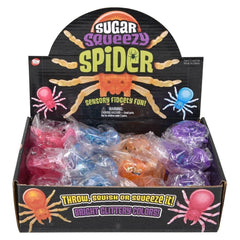 4.75" Squeezy Sugar Spider 12ct - LLB Toys
