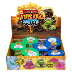 4" Volcano Dinosaur Putty 12ct - LLB Toys