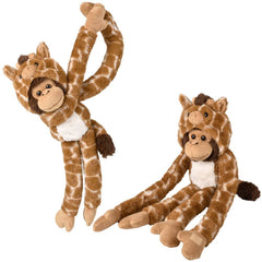 27.5" Dressed Giraffe Hanging Monkey - LLB Toys