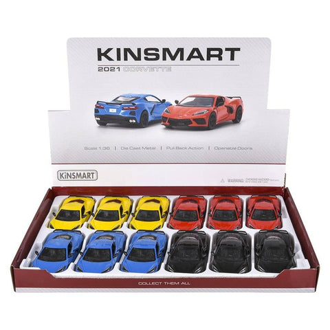 5" Diecast Pull Back 2021 Corvette LLB kids toys