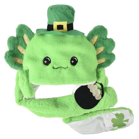St.Patricks Day Axolotl Popping Ear Hat - LLB Toys