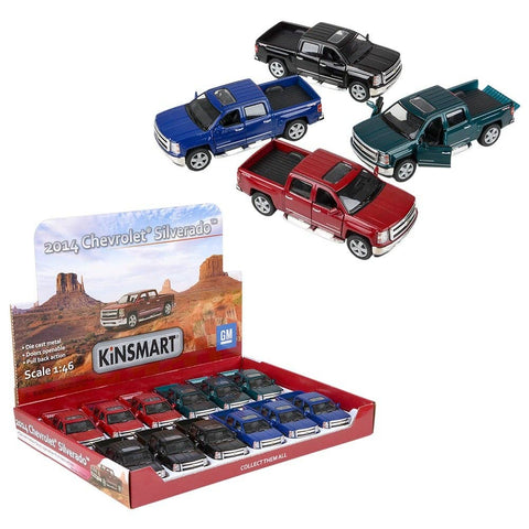 5" DIE-CAST PULL BACK 2014 CHEVY SILVERADO LLB Car Toys