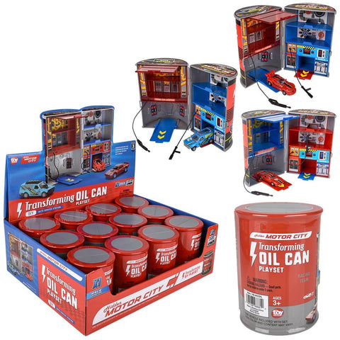 Hidden Motor City Oil Can Transforming Play Set - LLB Toys