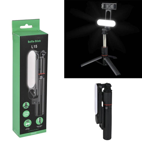 Mobile Phone Tripod Stick With Fill Light - LLB Toys