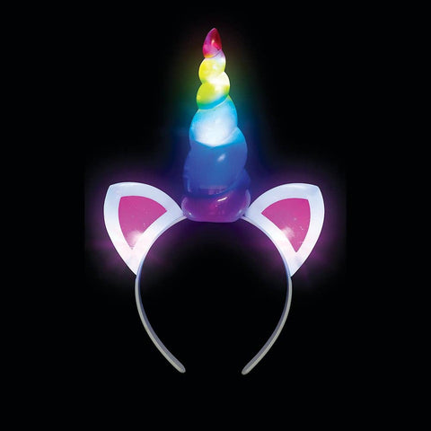 LIGHT-UP RAINBOW UNICORN HEADBANDS LLB Light-up Toys