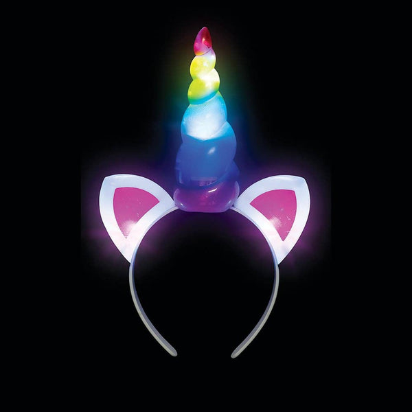 LIGHT-UP RAINBOW UNICORN HEADBANDS LLB Light-up Toys
