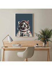 Bulldog Nasa Astronaut Canvas Wall Art Print