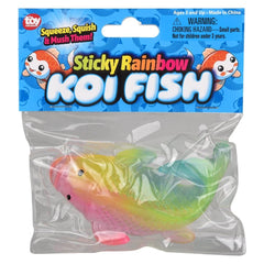 4.5" Sticky Rainbow Koi Fish 12ct - LLB Toys