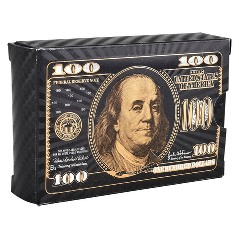 BLACK FOIL $100 BILL PLAYING CARDS LLB kids toys