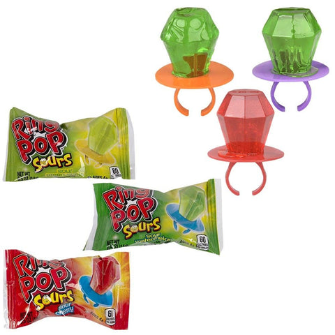 Sour Ring Pop Lollipop (k) 24ct 12/12 #3 LLB Candy