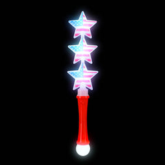 13" Patriotic Triple Star Wand - LLB Toys