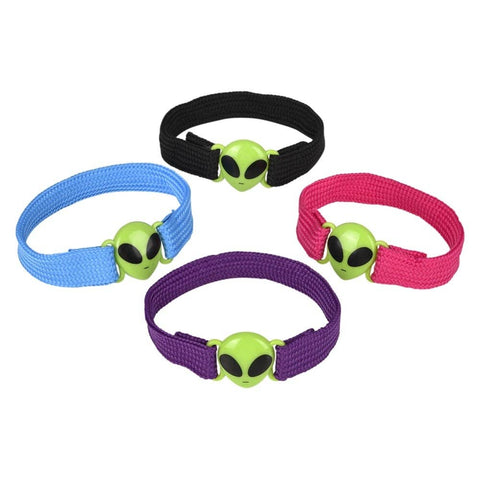 Alien Woven Bracelet 7.5" 24/unit - LLB Toys