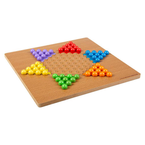 10" WOODEN CHINESE CHECKERS LLB Board Game