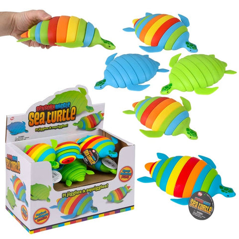 7" Wiggle Sensory Sea Turtle 12ct - LLB Toys