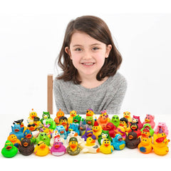 50PC ASSORTED RUBBER DUCKIES LLB Bath Toys