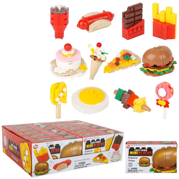 Fast Food Mini Blocks 12ct - LLB Toys