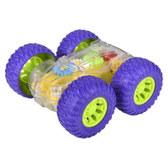 4" TRANSPARENT GEAR FLIP CAR - LLB kids toys