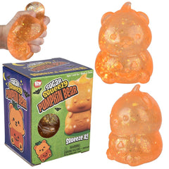 4" Jumbo Sugar Squeezy Halloween Pumpkin Bear  - LLB Toys