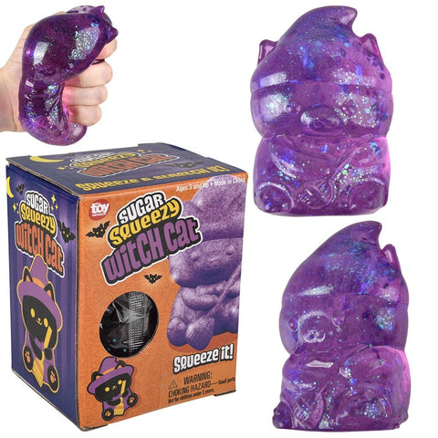 Jumbo Sugar Squeezy Halloween Witch Cat 4" - LLB Toys