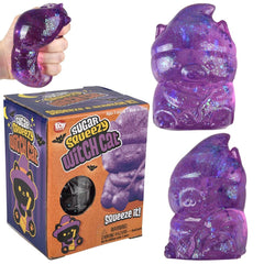 Jumbo Sugar Squeezy Halloween Witch Cat 4" - LLB Toys