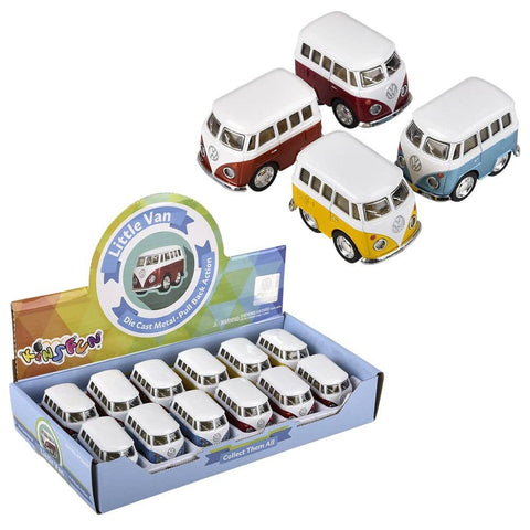 2" Diecast Pull Back VW Mini Bus LLB Car Toys