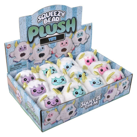 3" Yeti Squeezy Bead Plush Ball - LLB Toys