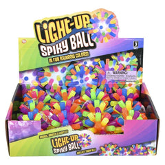 3" LIGHT-UP RAINBOW SPIKY BALL LLB Light-up Toys