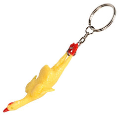 3" STRETCH RUBBER CHICKEN KEYCHAIN LLB Keychain