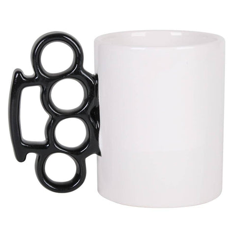 WHITE BRASS KNUCKLE MUG LLB kids toys