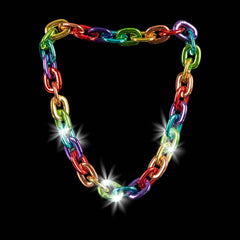 38" LIGHT-UP BIG CHAIN RAINBOW NECKLACE LLB Light-up Toys
