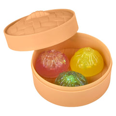 3pc Sparkly Sticky Stretch Dumpling Squish Set - LLB Toys