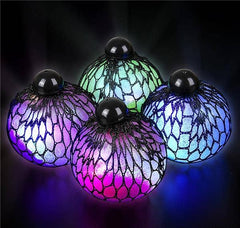 3" LIGHT-UP MESH SSQUEEZE GLITTER BALL LLB Light-up Toys