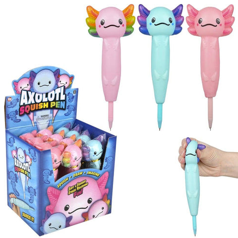 8.25" Squish Axolotl Pen LLB Stationary